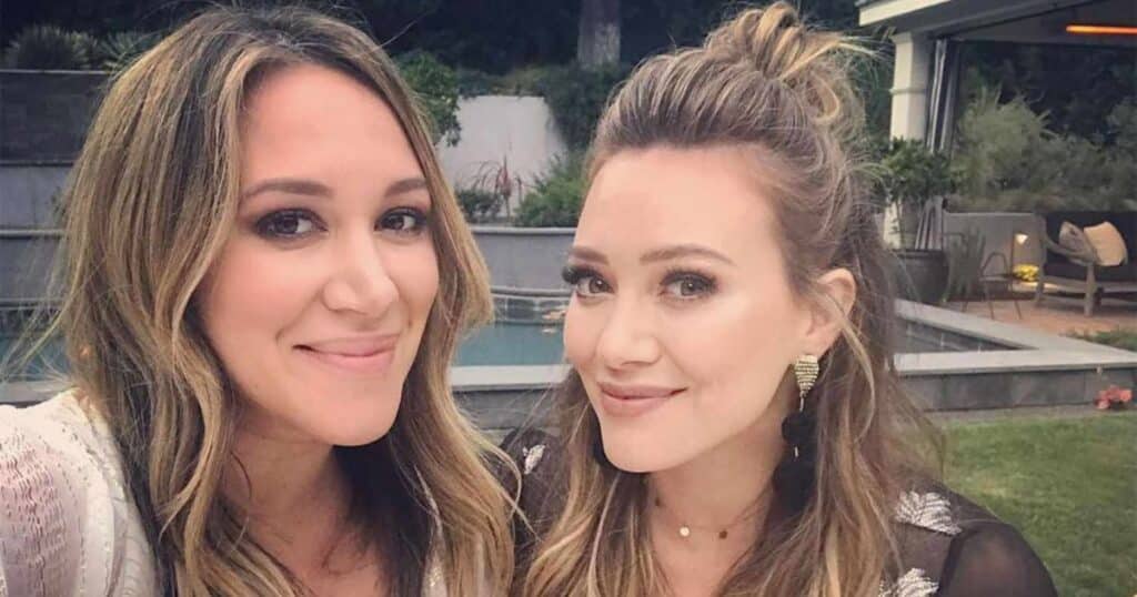 Hilary Duff with his Sister